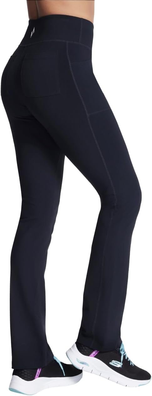 Skechers Women’s Go Walk High Waisted Pant Joy – 4-Way Stretch, Moisture-Wicking, Layered Waistband | Casual, 4-Way Stretch, Moisture-Wicking, UPF 40+, High-Rise Waist