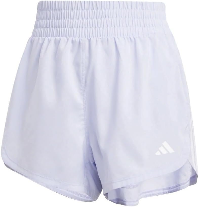 adidas Womens Pacer Training 3-Stripes Woven High-Rise Shorts