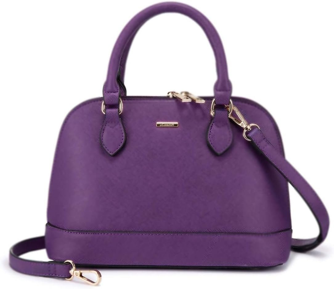 LOVEVOOK Purse for Women Crossbody Bags Classic Double Zip Top Handle Dome Satchel Bag