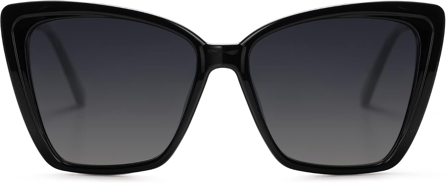 SOJOS Trendy Polarized Sunglasses For Women Retro Womens Oversized Square Cat Eye Sun Glasses UV Protection SJ2206 | Retro Classic Fashion UV400 Protection Shade Accessory Driving