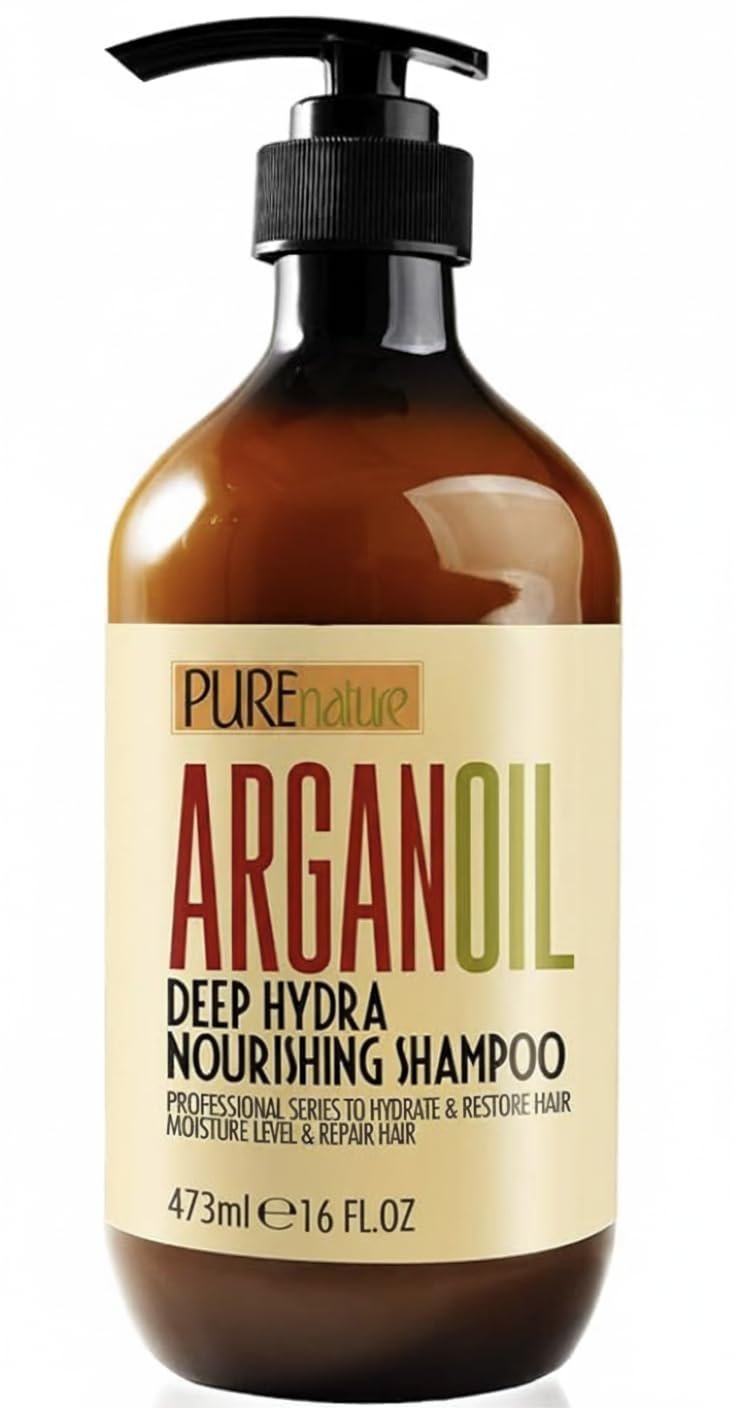 Moroccan Argan Oil Shampoo – Sulfate SLS Paraben Free Moisturizing Treatment for Women and Men – For All Types Including Curly, Dry, Damaged and Oily Hair – Hydrating and Nourishing – Salon Grade