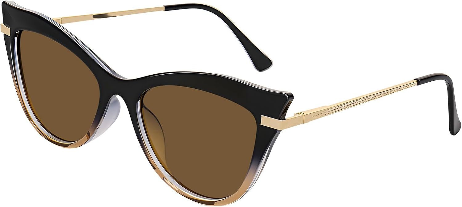 Retro Cat Eye Sunglasses for Women Trendy Oversized Sunglasses | UV400 Protection Sun Glasses Vintage 70s 80s 90s Shades