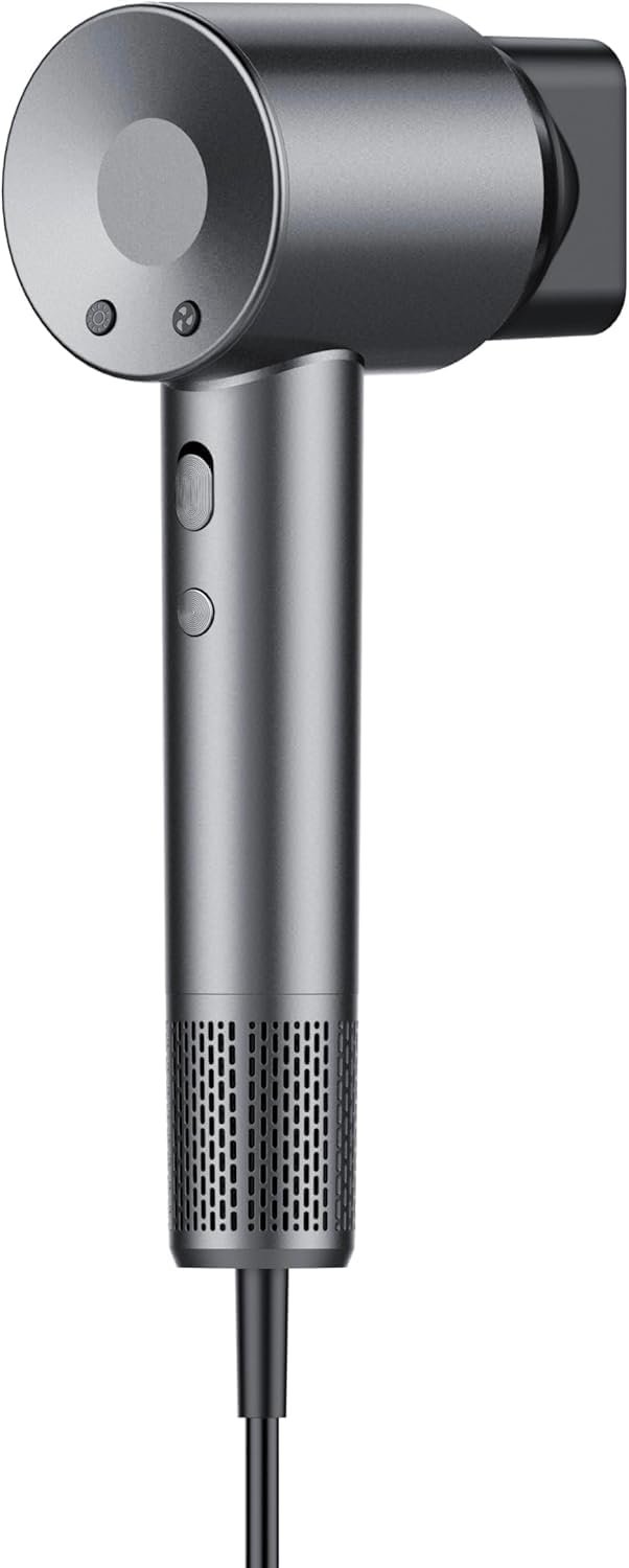 aowoka High-Speed Ionic Hair Dryer with Diffuser, Deep Grey | 500 Million Negative Ions, Heat Control, Low-Noise Operation