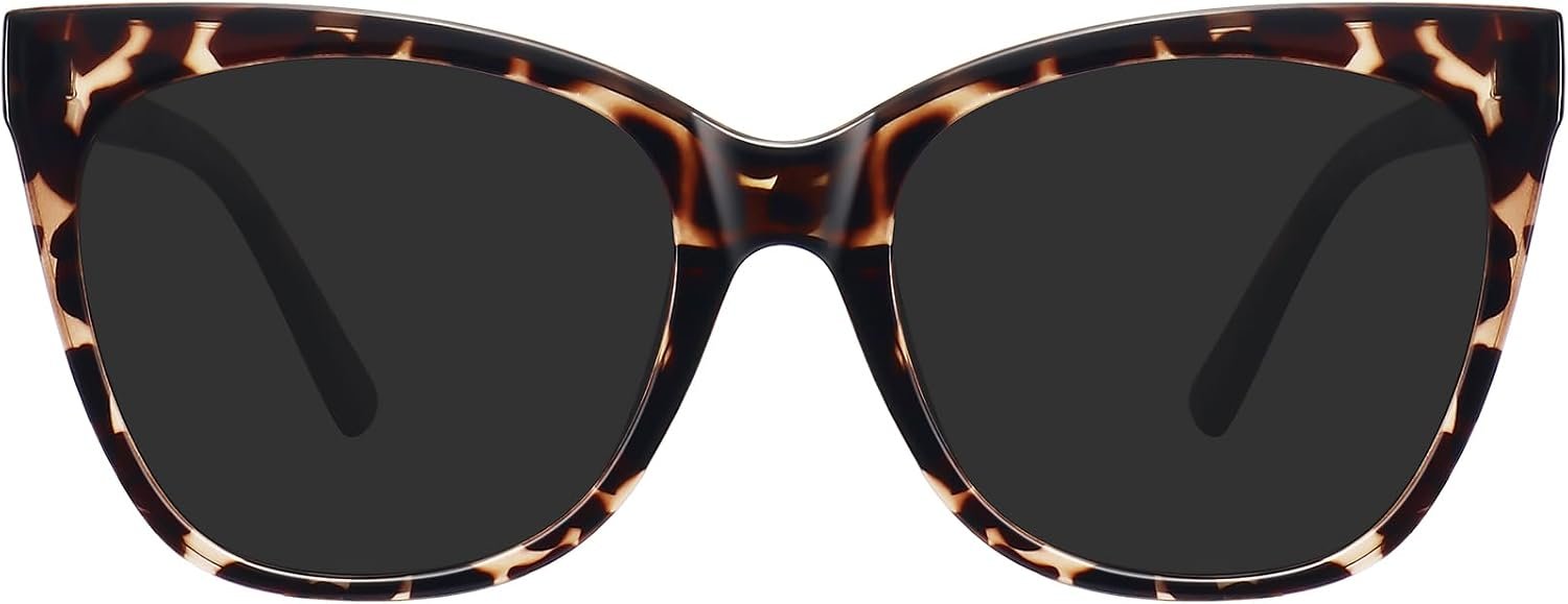 WOWSUN Large Polarized Cat Eye Sunglasses for Women