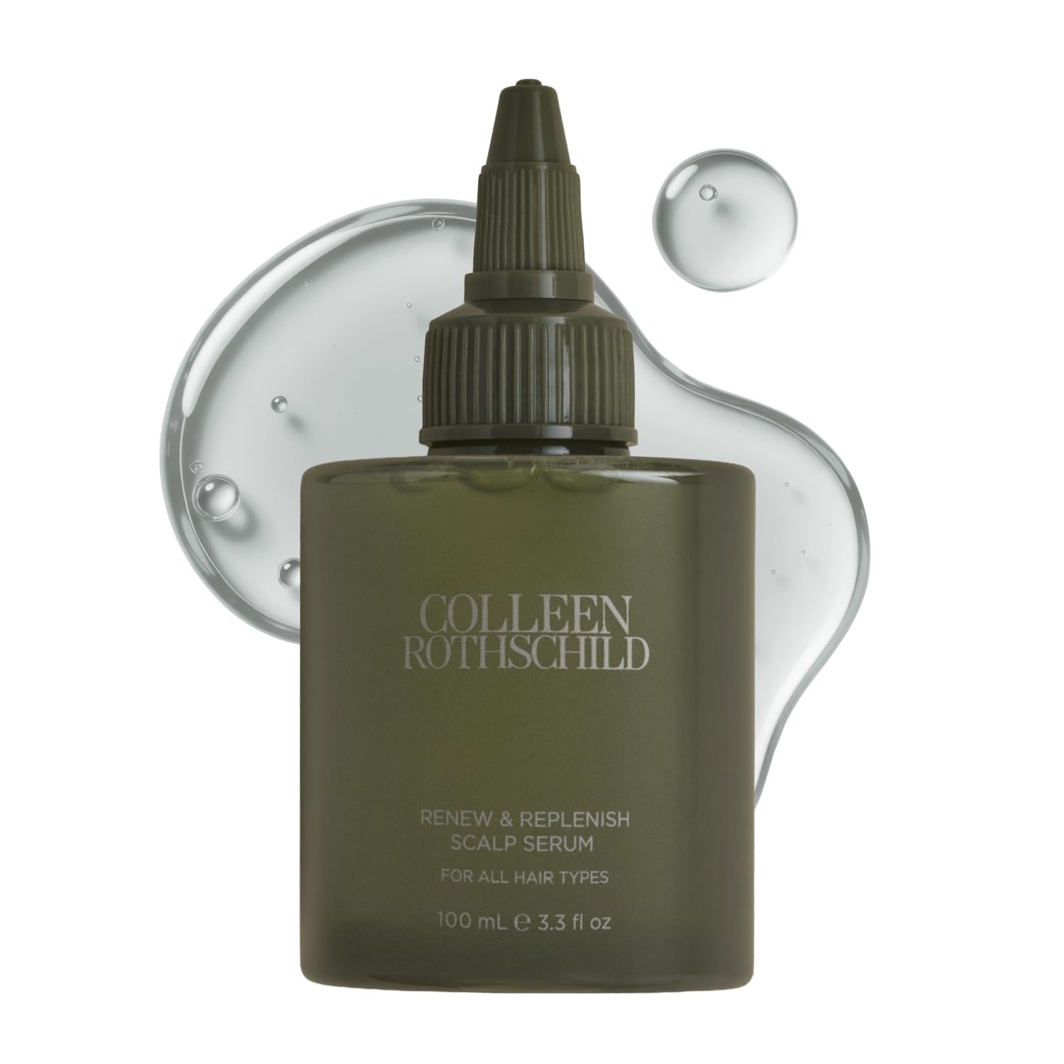 Colleen Renew & Replenish Scalp Serum – Leave In Treatment to Hydrate Dry Scalp & Support Hair Growth at the Root – Infused with Peptide Complex, Hyaluronic Acid & Rosemary Extract, 3.3oz