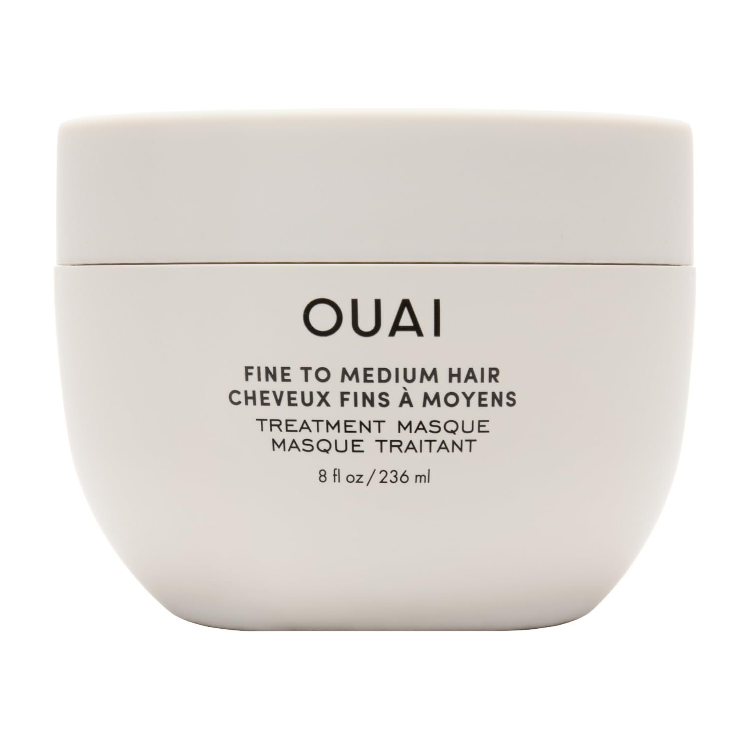OUAI Fine to Medium Hair Treatment Mask – Lightweight Deep Conditioning Hair Mask with Shea Butter, Keratin & Panthenol – Helps Hydrate, Fight Frizz, Strengthen & Repair Damage (8 oz)