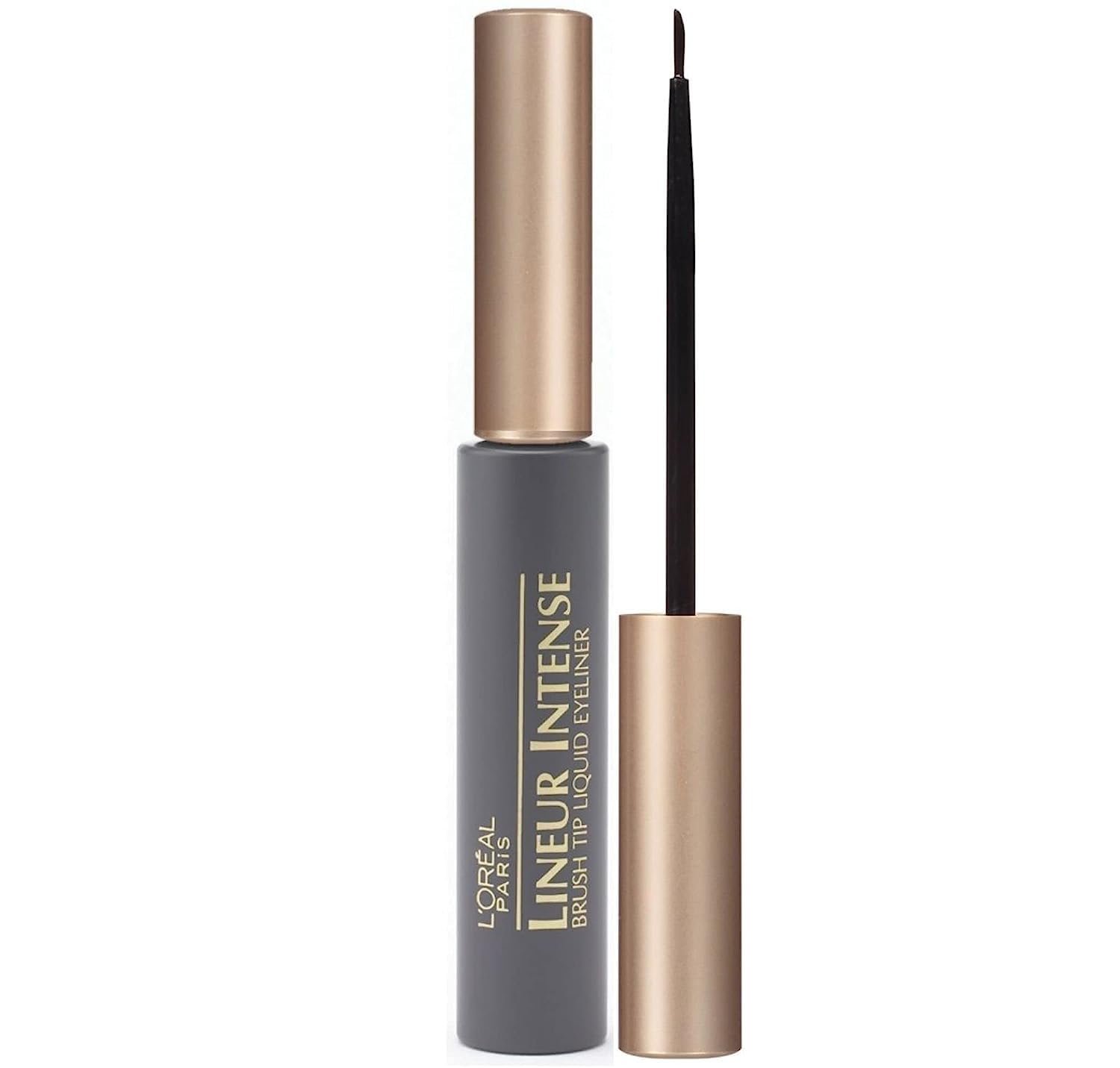 L’Oreal Paris Makeup Lineur Intense Brush Tip Liquid Eyeliner, Black, 0.24 fl oz.
