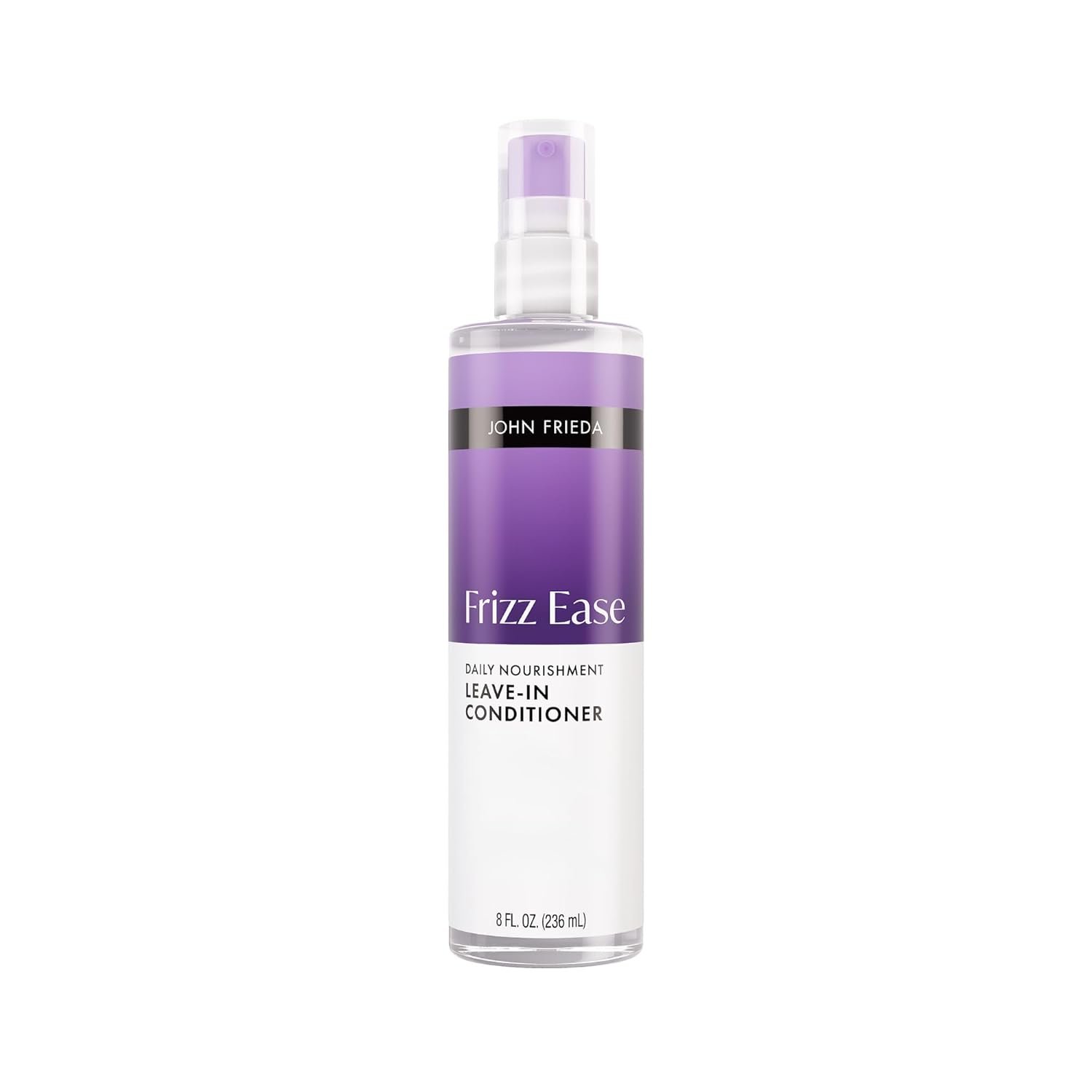 John Frieda Frizz Ease Leave-In Conditioner for Frizzy Hair, 8 fl oz | Detangles Damaged Hair, Frizz Control, Heat Protectant, Vitamins A C E, Green Tea Extract, Reduces Breakage