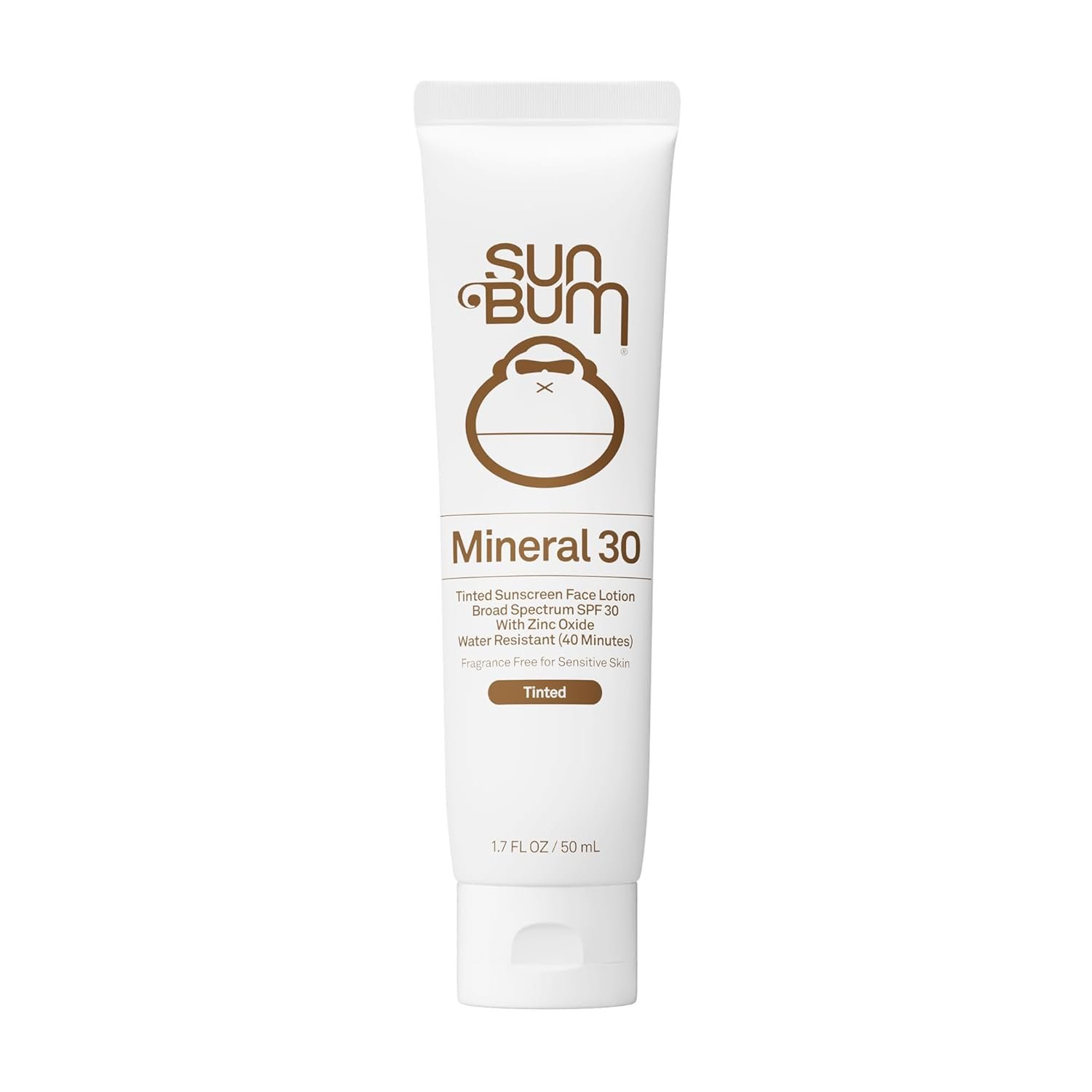 Sun Bum Mineral SPF 30 Tinted Face Sunscreen – Matte Primer – Broad Spectrum Moisturizing Sunscreen with Vitamin E – Hawaii 104 Act Compliant (Without Octinoxate & Oxybenzone) – Travel Size 1.7 oz
