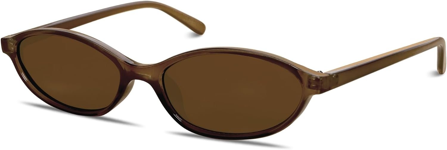 GUVIVI Retro Oval Sunglasses for Women 90s Cat Eye Shades UV protection | 2026 Chic Sunnies Y2K Lightweight Trendy Narrow Sun Glasses Vacation Travel Beach Outfits Must Haves