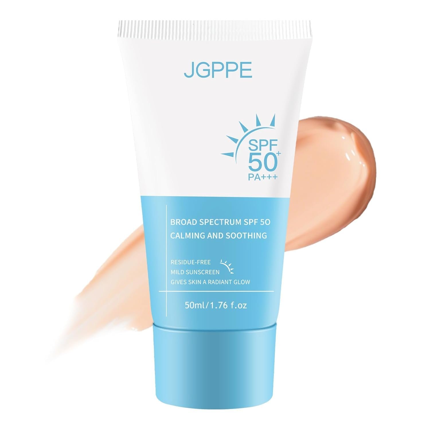 Heartleaf Korean Sunscreen for Face SPF 50+, Silky Moisture Tinted Sun Essence, Broad Spectrum UVA/UVB Protection, Lightweight & Non-Greasy, No White Cast, 50ml (1PC)