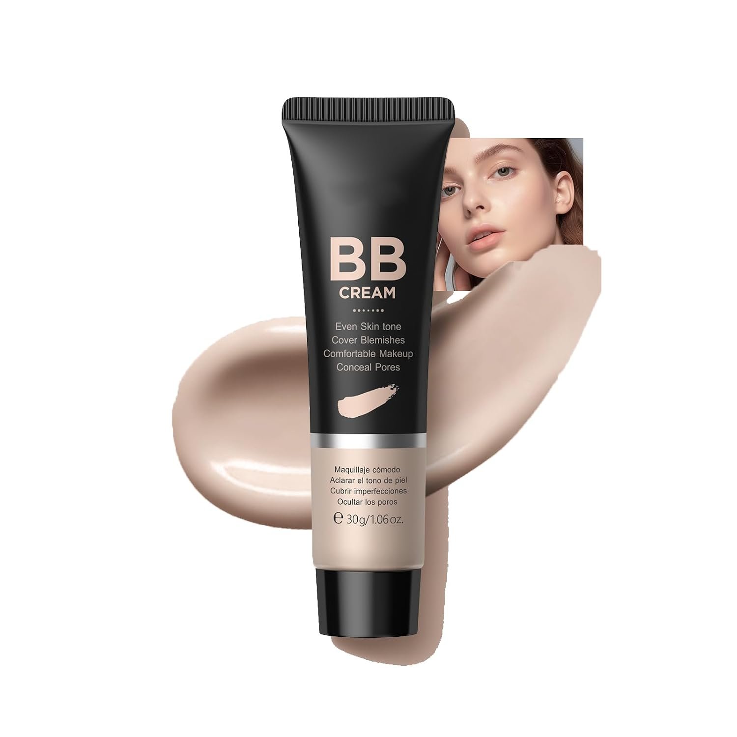 Hydrating BB Cream Tinted Moisturizer, 9Colors Full-Coverage Foundation & Concealer, Brighten Skin Tone & Cover Pores, Oil Control & Cover Flaws,Natural Finish for All Skin Types,210 Medium