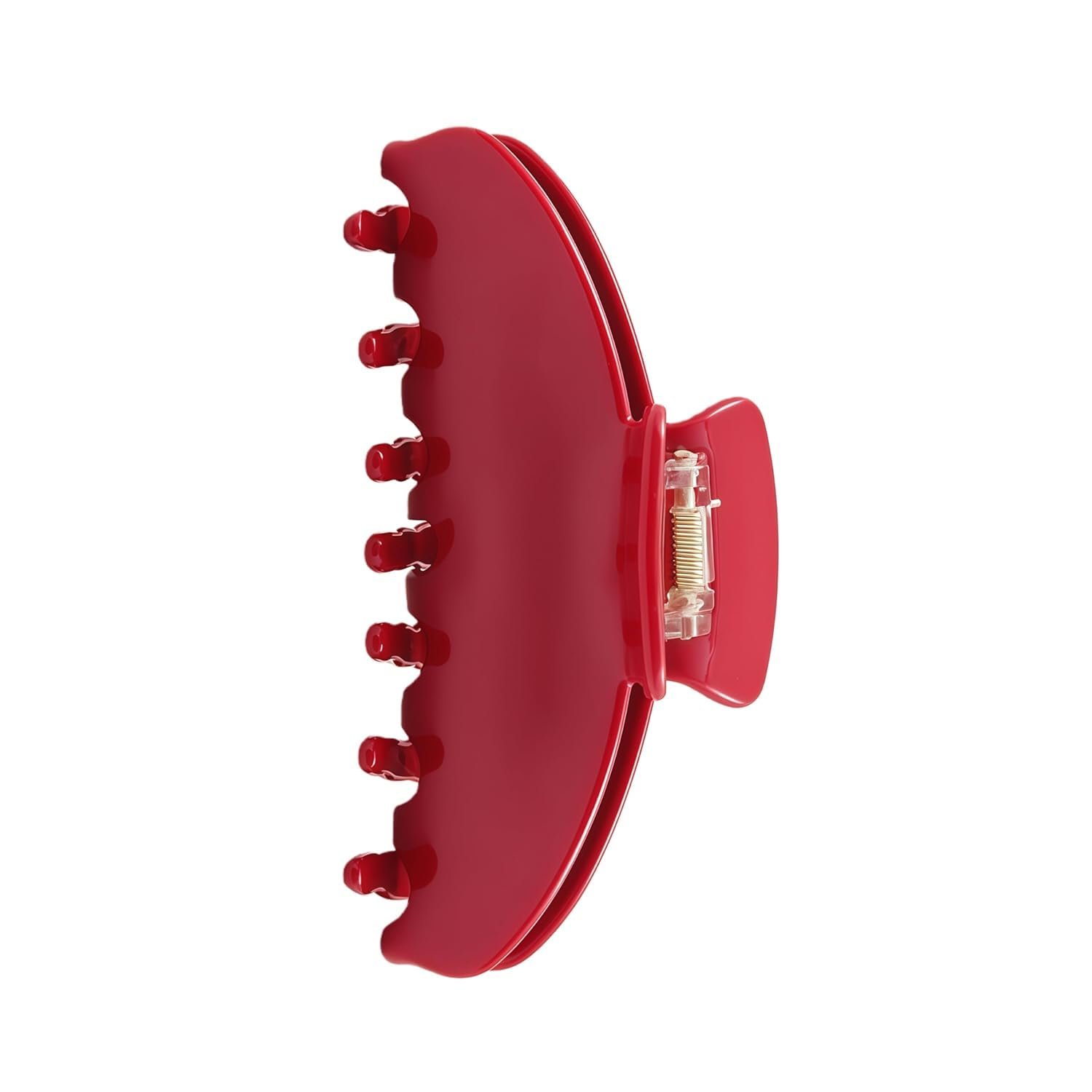 Durable Acetate Hair Clips – 4-Inch Cherry Red Claw Clips for Fine and Thick Hair (Red)