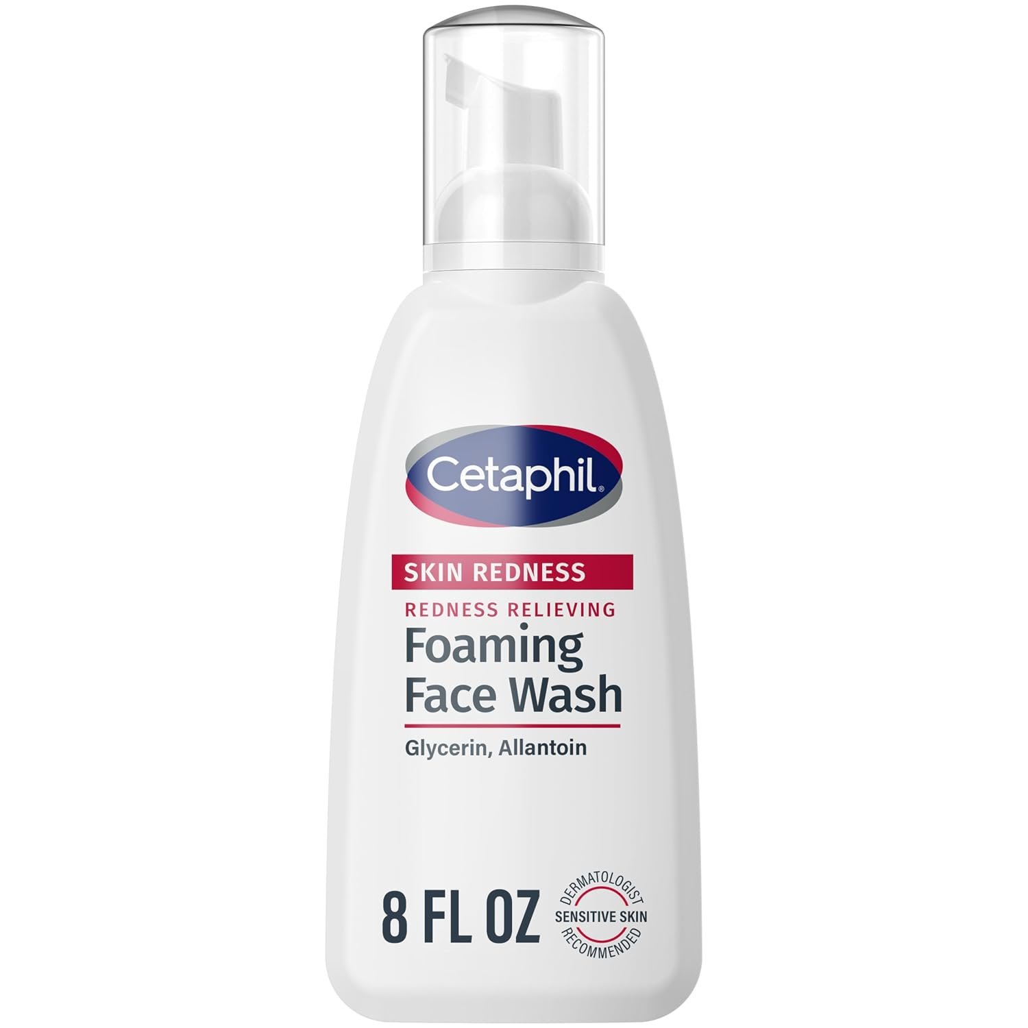 Cetaphil Redness Relieving Foaming Face Wash, Sensitive Skin, 8 fl oz | Gentle Foaming Cleanser, Calms Redness And Irritation, Rosacea-Prone Skin, Non-Drying, Dermatologist Recommended