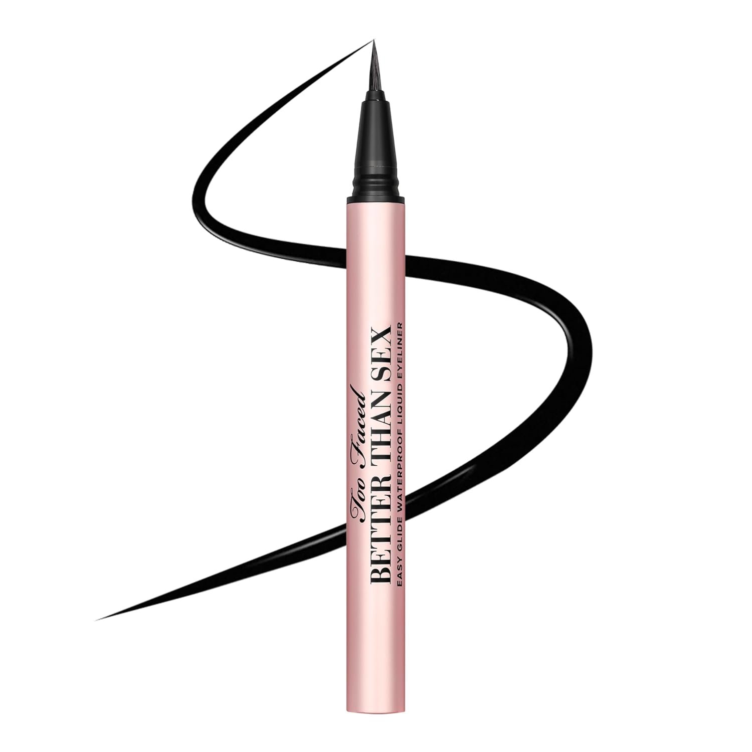 Too Faced Better Than Sex Easy Glide Liquid Eyeliner | Flake & Waterproof Liquid Eyeliner For Intense Pigment, 0.02 Fl Oz