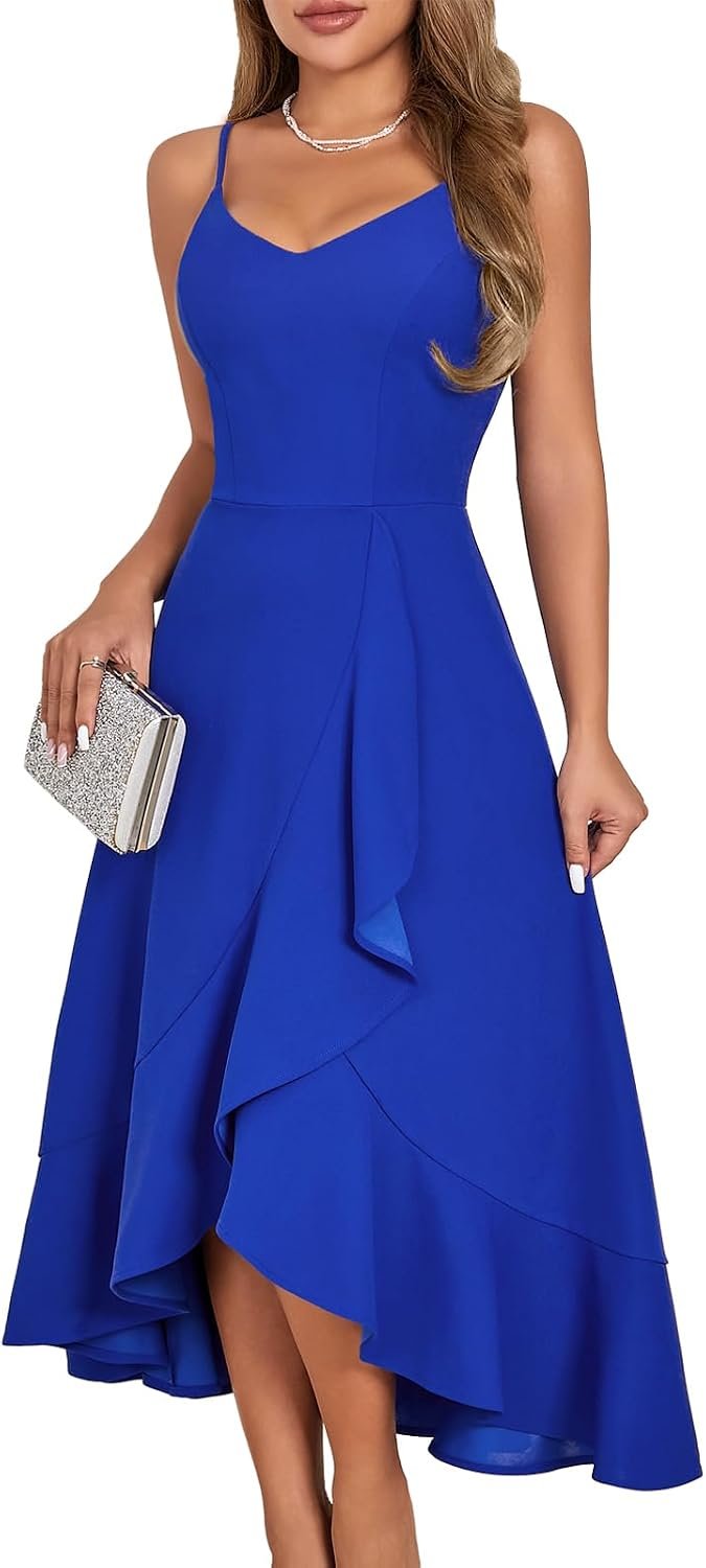 DRESSTELLS Women’s Cocktail Dresses, Formal Wedding Guest Graduation Party High Low Dress