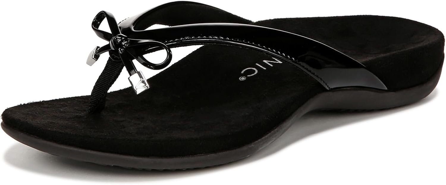 Vionic Women’s Rest Bella Toe Post Sandal- Supportive Ladies Orthotic Sandals that include Three Zone Comfort with Arch Support- Flip Flop for Ladies, Medium and Wide Width Size 5-12