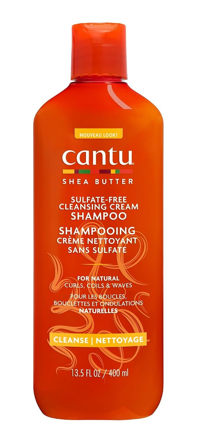 Cantu Shea Butter for Natural Hair Sulfate-Free Cleansing Cream Shampoo, 13.5 Ounce
