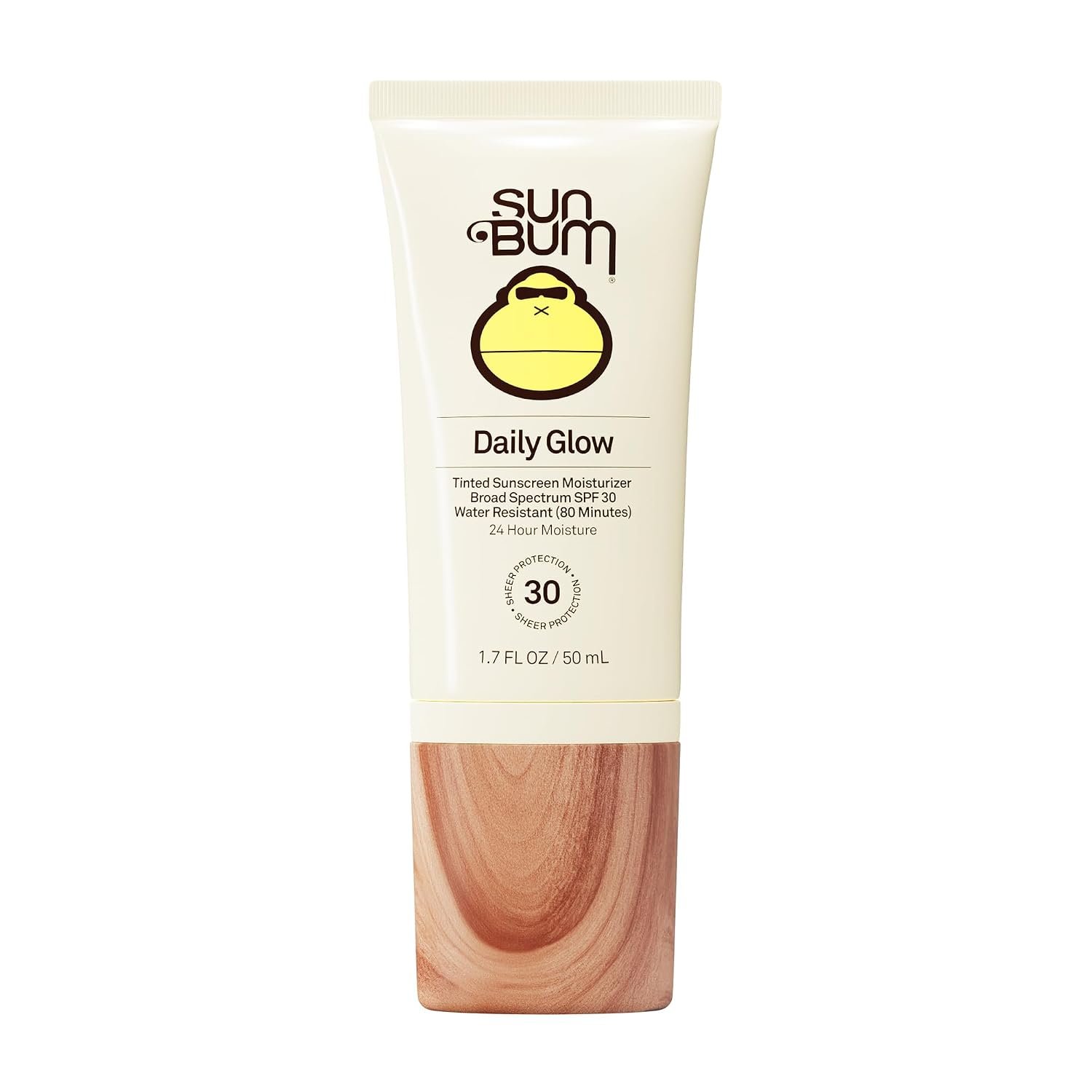 Sun Bum SPF 30 Daily Glow Tinted Face Sunscreen Lotion- Travel Size, 1.7 oz | Broad Spectrum, Moisturizing Facial Sunscreen, Vegan, Dewy and Glowy Finish, Vitamins C, E, and Antioxidants
