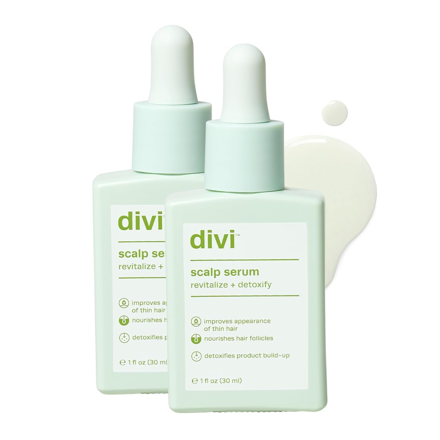 Divi Scalp Serum for Thinning Hair, 30ml – Clinically Tested, Nourishing Formula with Amino Acids, Caffeine & Rosemary Oil – Promotes Healthy Scalp, Reduces Oil & Product Buildup, Pack of 2