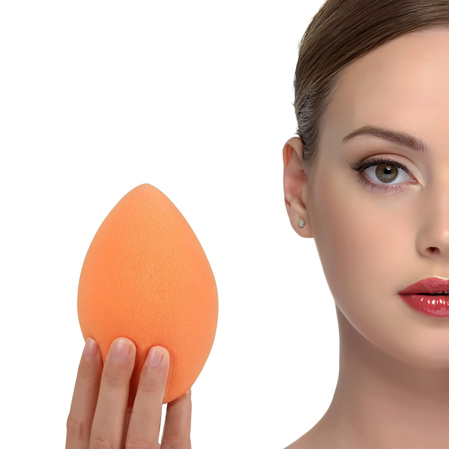 EXTRA LARGE 11CM Make Up Beauty Sponges Blender BIG for Face & BODY | 1 XL & 1 Regular Sponge with 2 Holders Faster, Flawless Application of Foundation, Fake Tan, Powder, Blending & Setting