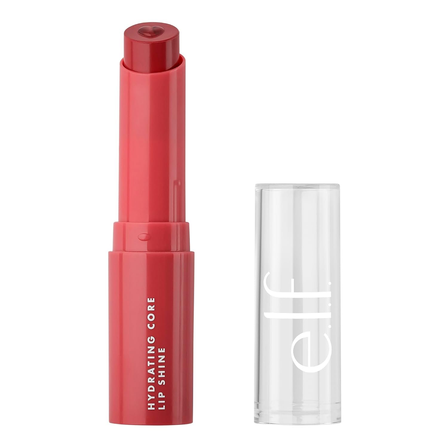 e.l.f. Hydrating Core Lip Shine with Shea Butter & Vitamin E, Tinted Lip Balm for A Smooth, Glossy Finish & Long-Lasting Moisture, Joyful Pink Rose