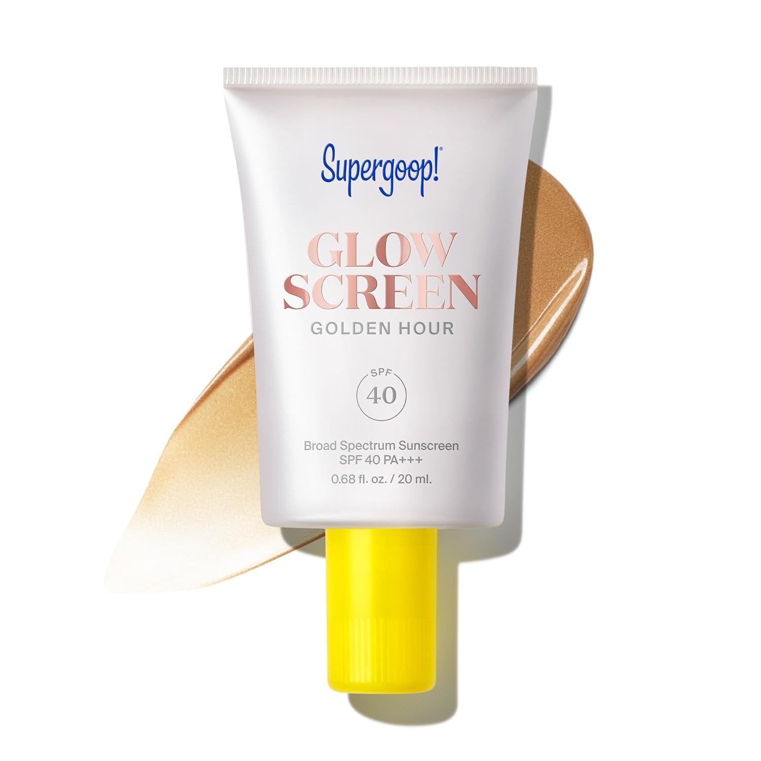 Supergoop! Glowscreen SPF 40 – Glowy Primer + Broad Spectrum Tinted Sunscreen – Helps Filter Blue Light – Hydration – Hyaluronic Acid & Vitamin B6