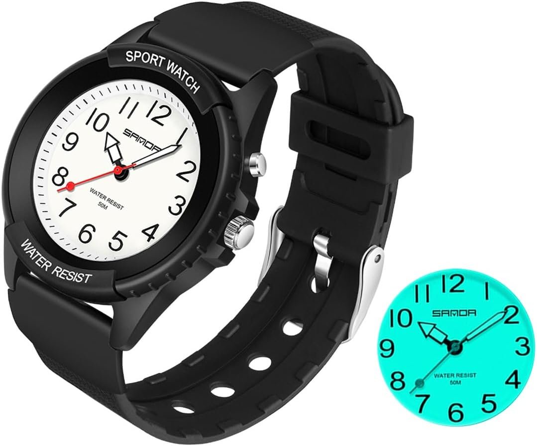 Waterproof Watches for Women – Big Face Sports Watch, Night Light, Analog, Lightweight