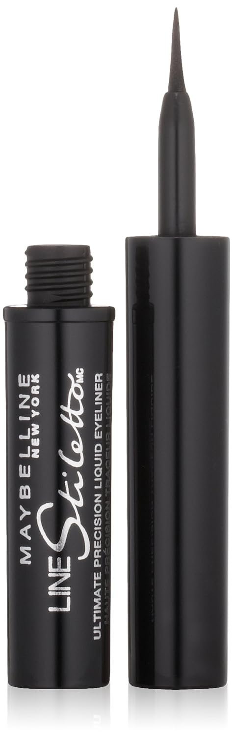 Maybelline New York Line Stiletto Ultimate Precision Liquid Eyeliner, Blackest Black, 0.05 fl. oz.