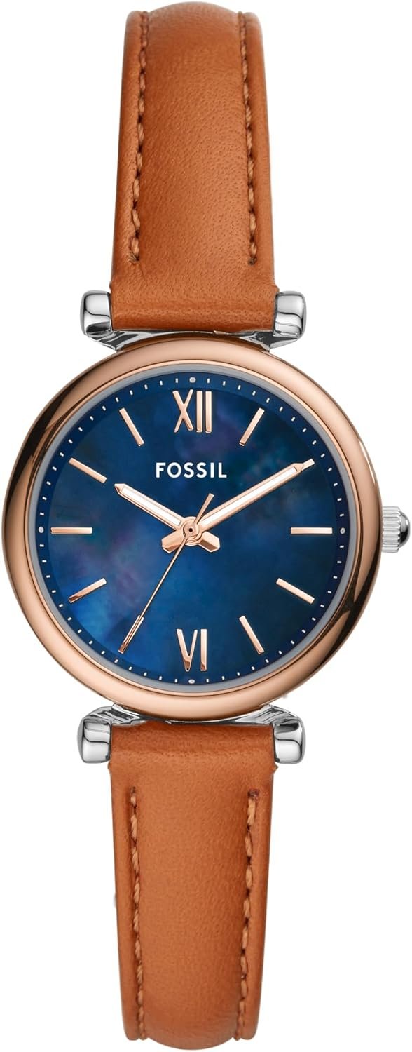 Fossil Women’s Watch and Bracelet Set, Carlie Three-Hand Stainless Steel Watch for Women and Bracelet Set