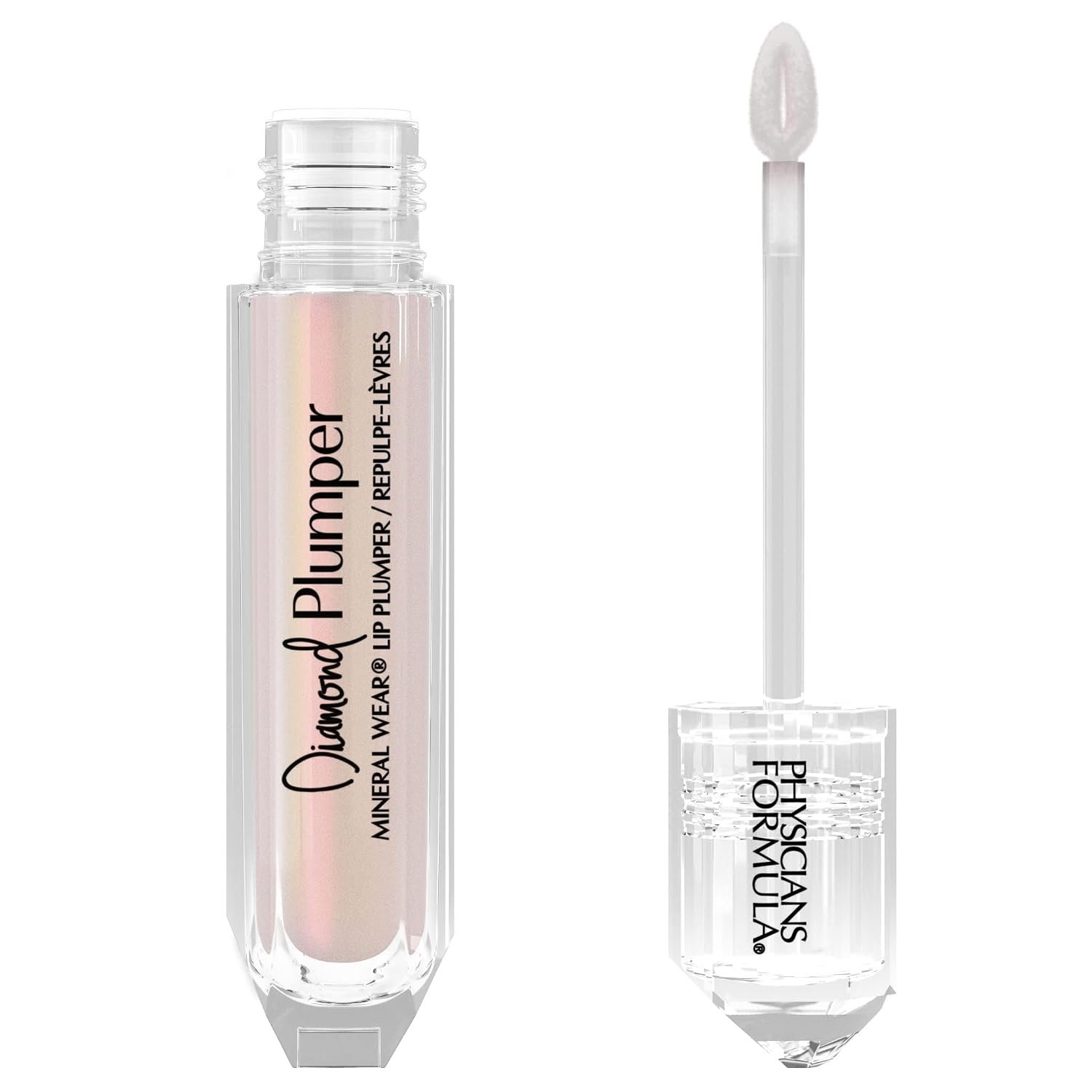 Physicians Formula Mineral Wear Diamond Lip Plumper Gloss, Dermatologist Tested, Light Pink Princess Cut