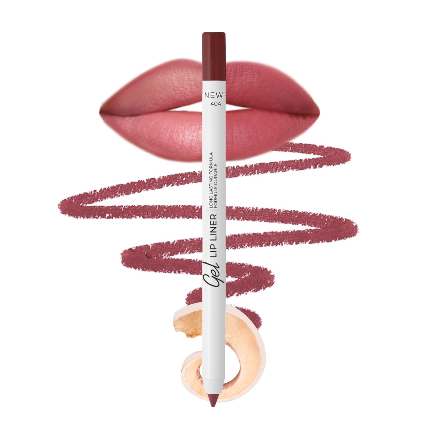 Lamel Gel Lip Liner Pencil – Berry – 2-in-1 Waterproof Lip Liner | 8-Hour Wear, Creamy Texture, High Pigment, Sharpenable – Use as Lip Liner or Full Coverage Lipstick (404)