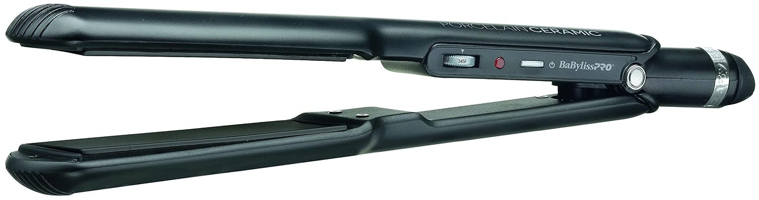 BaBylissPRO Porcelain Flat Iron Hair Straightener, Hair Straightener Iron for Professional Salon Results and All Hair Types