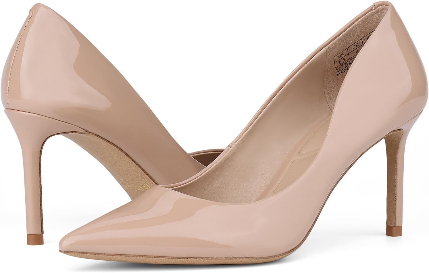 JENN ARDOR Women’s Comfortable Stiletto Pumps 3 inch Elegant Gorgeous Closed Pointed Toe Slip On Solid High Heels for Ladies Wedding Dress Shoes