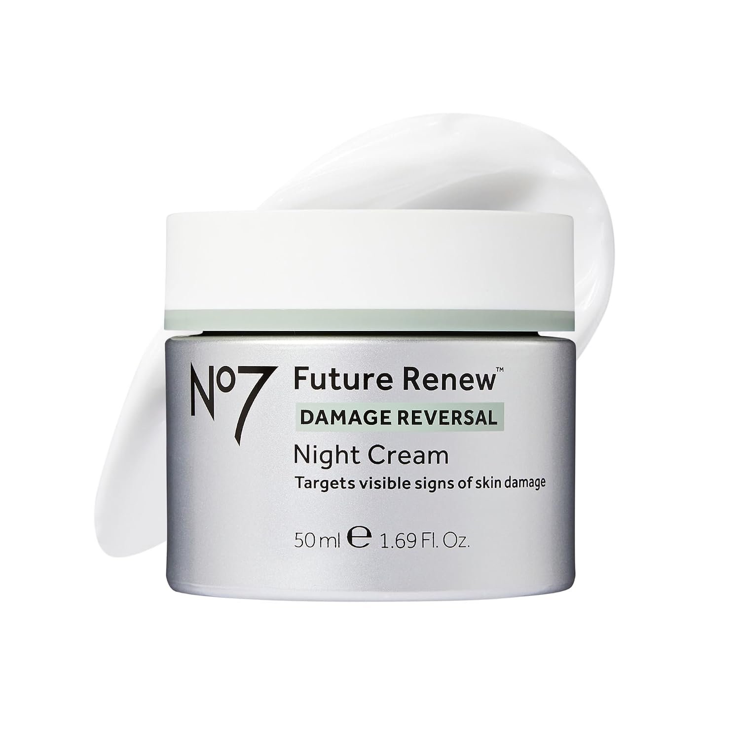 No7 Future Renew Damage Reversal Night Cream, 1.69 oz | Anti Aging Face Moisturizer, Peptide Technology, Reverses Visible Signs of Damage, Skin Barrier Repair, For Dry Skin