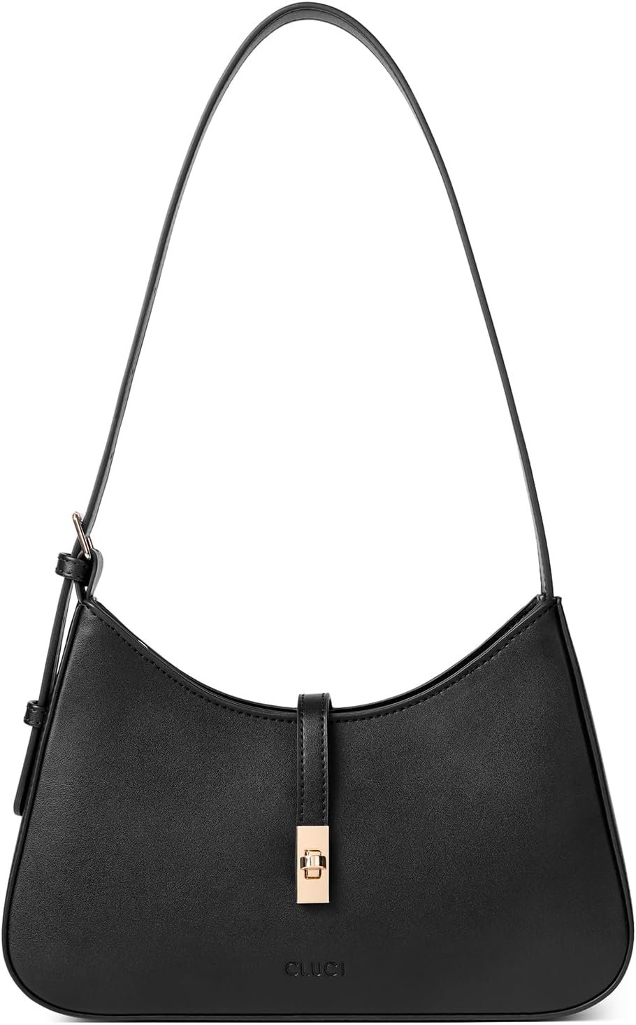 CLUCI Shoulder Bag for Women, Purses for Women, Handbag Hobo Bags Vegan Leather Crossbody Purse with Adjustable Strap Black