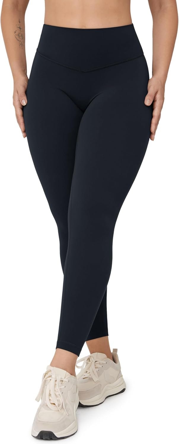 UNISSU Hugcurve No Front Seam Yoga Leggings 25″ | High Waisted, Buttery Soft, Booty Flattering, Women’s Yoga Pants