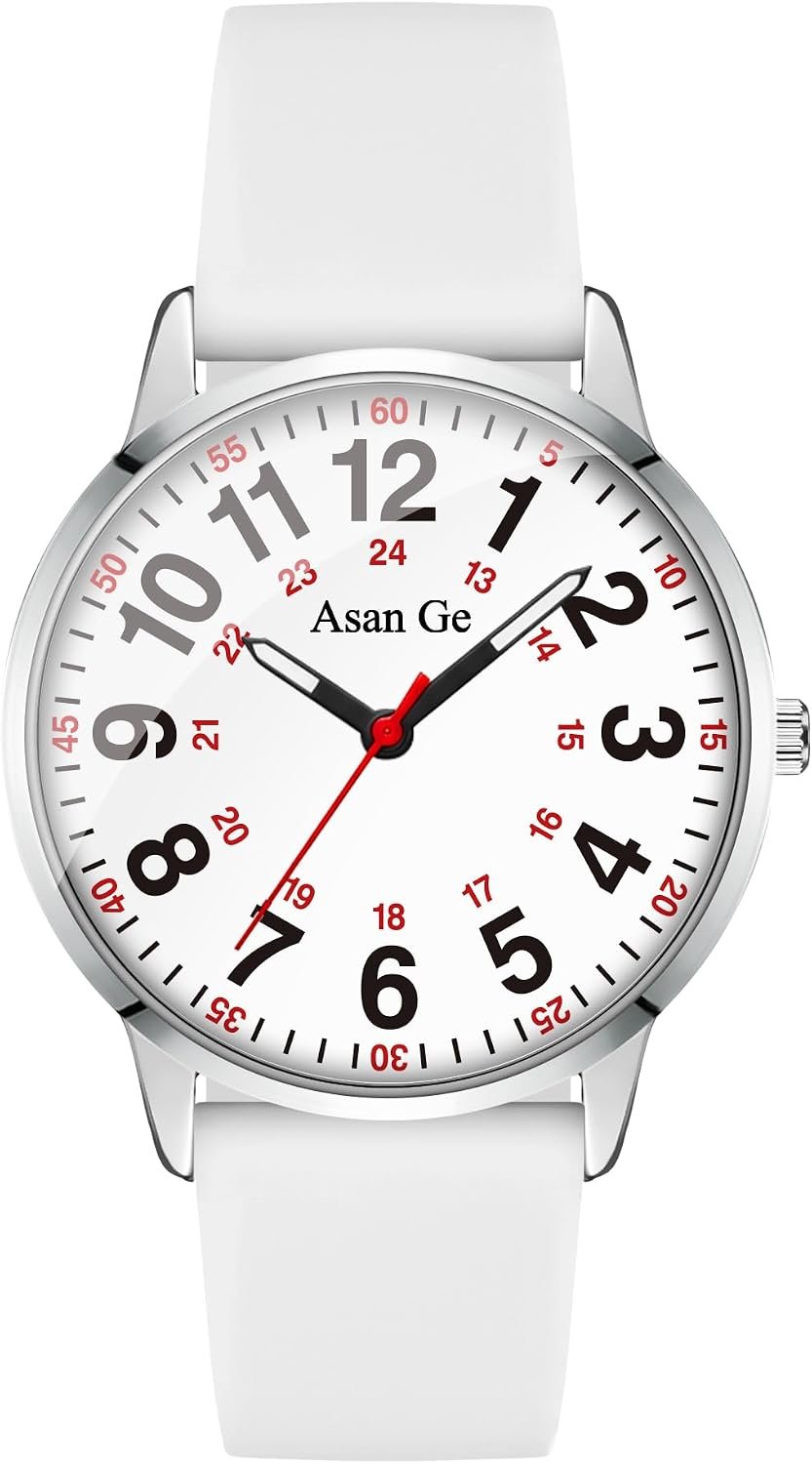 Asan Ge Watches for Women, Fashion 3ATM Waterproof Minimalist Easy-to-Read Analog Silicone Watch Suitable for Daily Work, Leisure, Outdoors