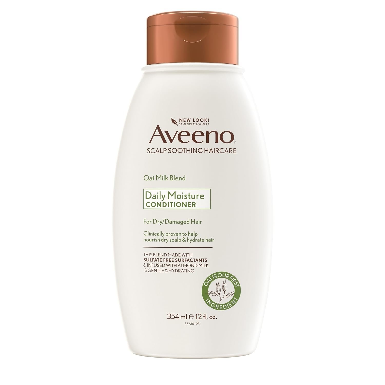 Aveeno Oat Milk Blend Moisturizing Conditioner, Ultra-Hydrating, for Dry, Damaged Hair, 12 fl oz
