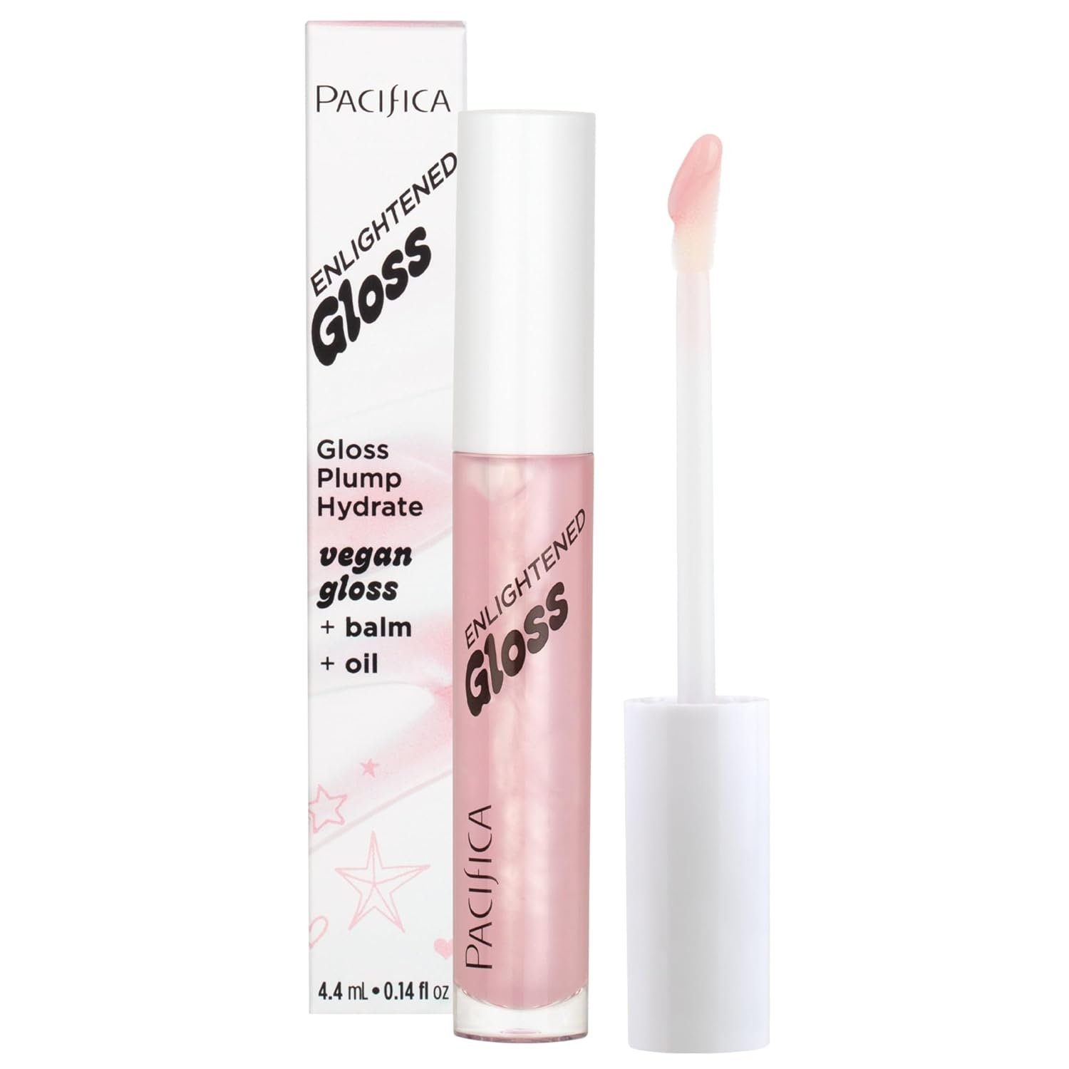 Pacifica Plumping Lip Gloss – Berry Juice Flavored No-Sting Lip Plumper for Fuller, Hydrated Lips, Non-Sticky Volumizing Shine with Shea & Jojoba, Natural Berry Flavor, Vegan & Cruelty-Free 0.14oz