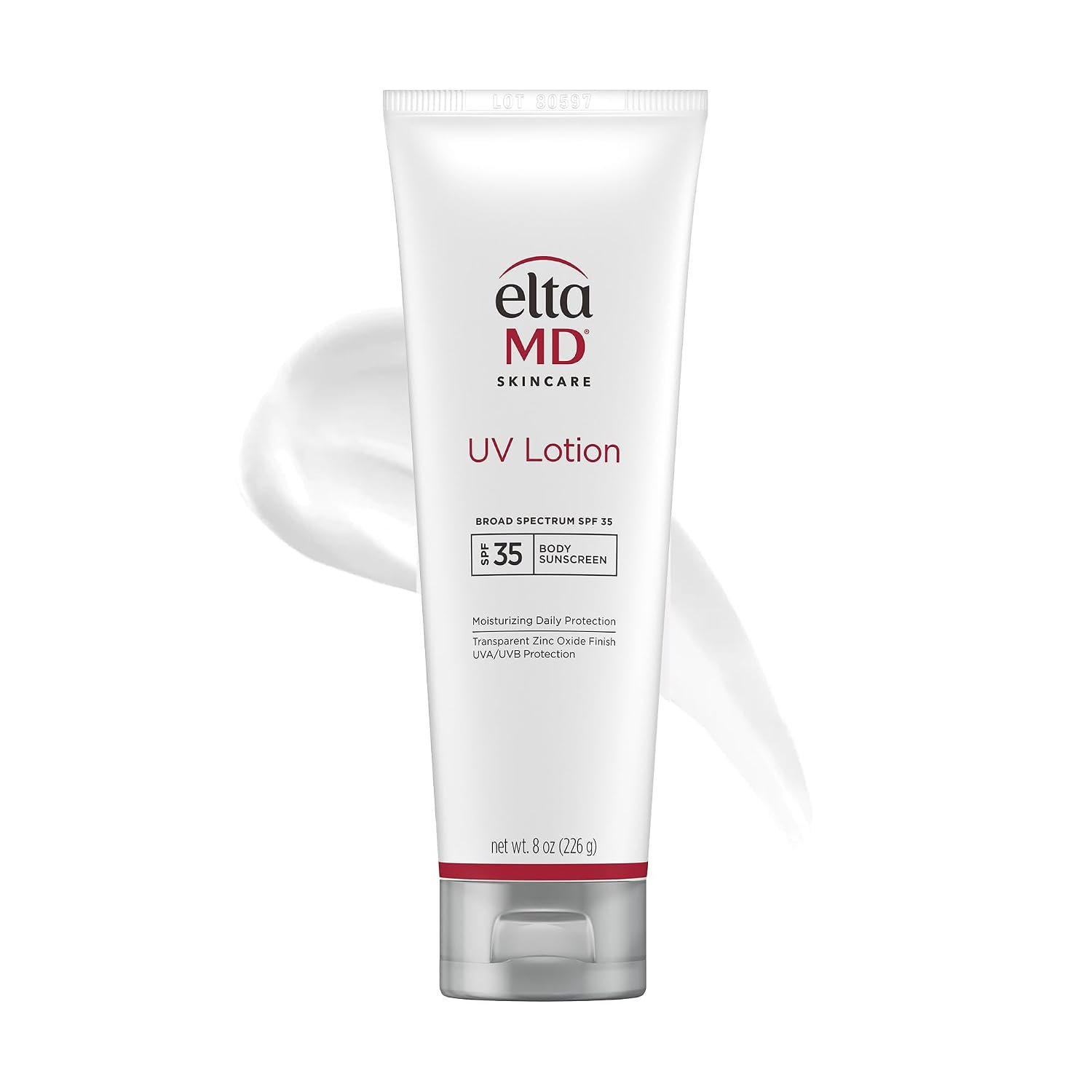 EltaMD UV Lotion, Moisturizing Sunscreen for Face and Body, SPF 35 | Transparent Zinc Oxide Finish, Moisturizes Full Body, Non-Greasy, Broad Spectrum Protection, Safe for All Skin Types