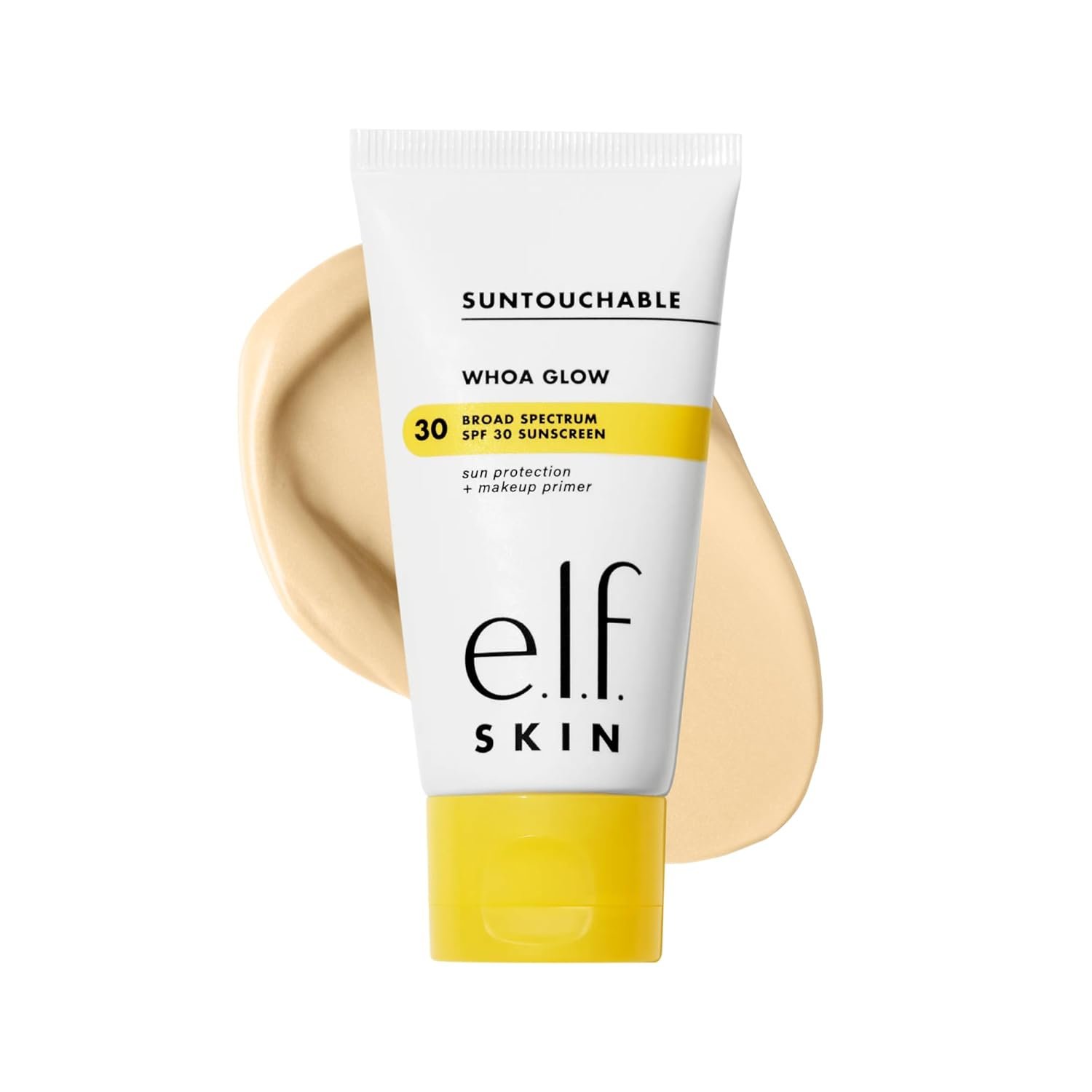 e.l.f. SKIN Suntouchable! Whoa Glow SPF 30, Lightweight Sunscreen & Makeup Primer For A Glowy Finish, Infused w/Hyaluronic Acid, Vegan & Cruelty-Free