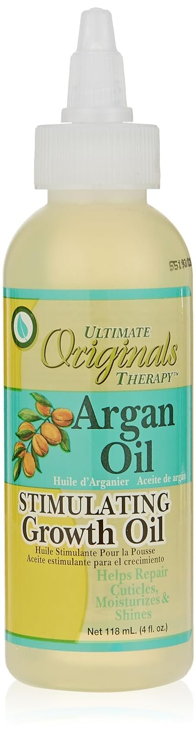 Originals by Africa’s Best Therapy Argan Oil Stimulating Growth Oil, Penetrates & Rejuvenates Hair, Scalp, Nails and Skin, All Day Long Moisturizing & Conditioning, 4oz Bottle