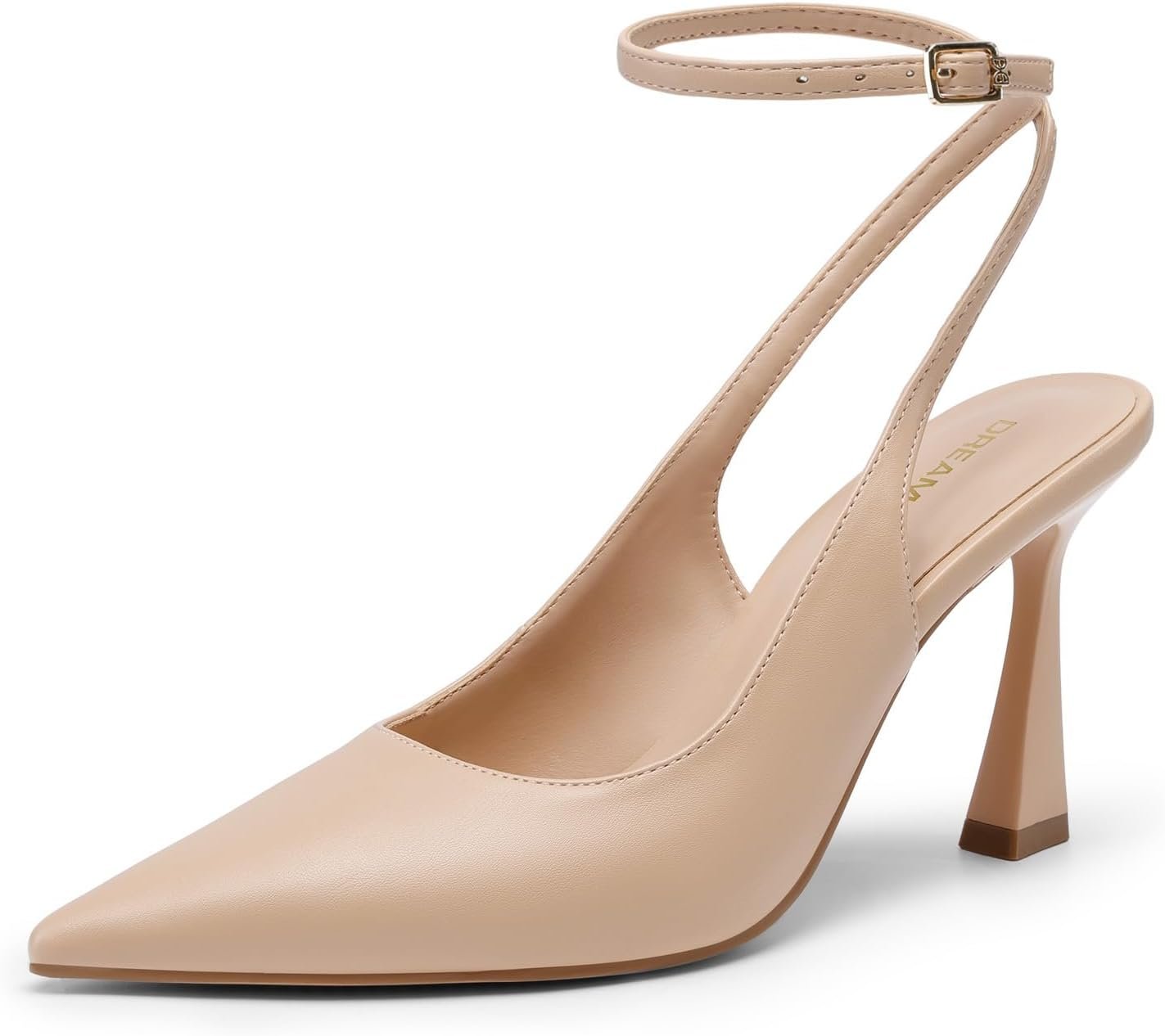 DREAM PAIRS Women’s Closed Toe High Heel Pumps Shoes | Adjustable Strap,Pointed Toe,Slingback,High Heel Pumps,Office Work Wedding Dress Shoes for Daily Wear