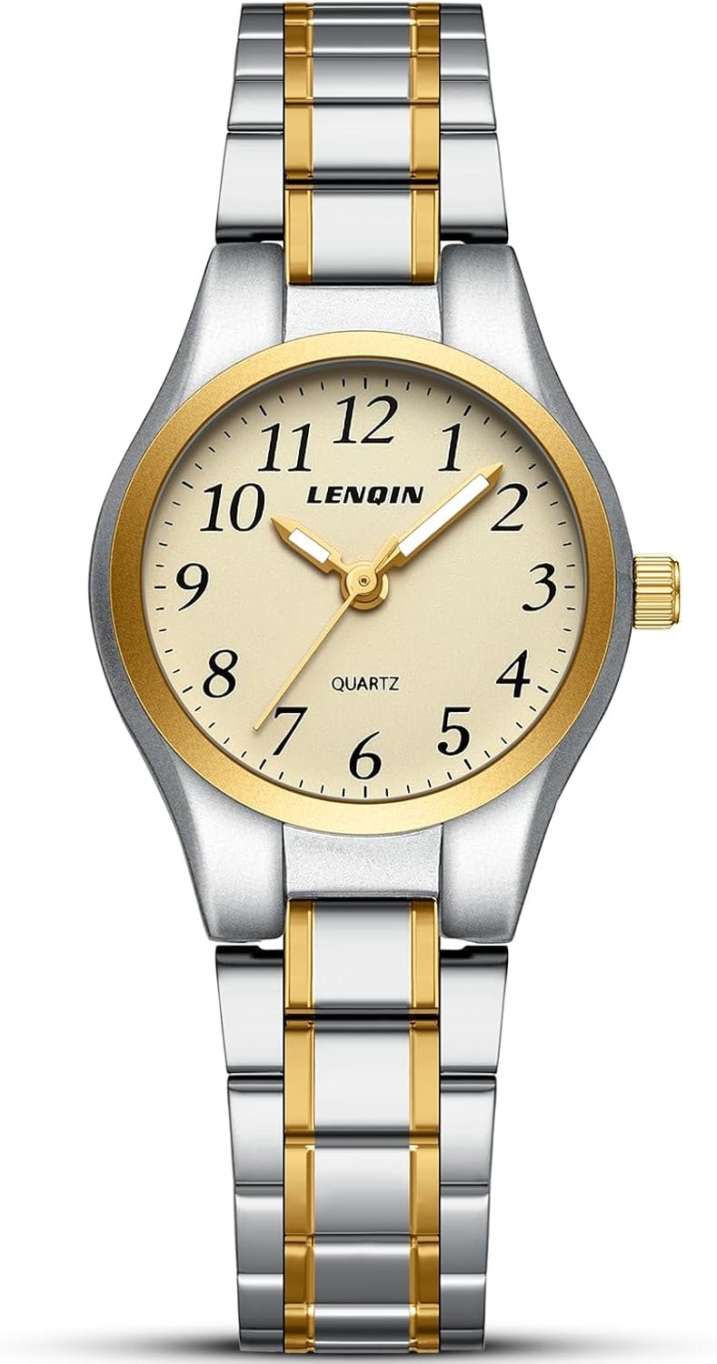 LN LENQIN Watches for Women Easy Read Waterproof Ladies Watches | Quartz Wrist Watch for Women with Stainless Steel Band Womens watches