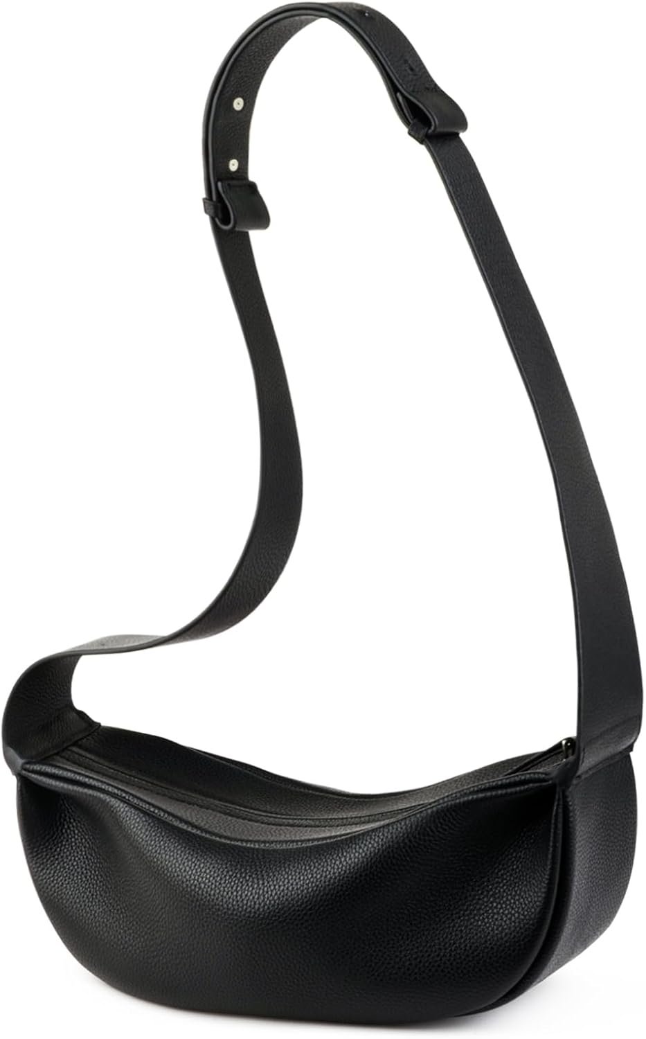 DONNAIN Genuine Leather Sling Bags Crossbody Women, Minimalist Style Casual Chest Bags with Wide Strap