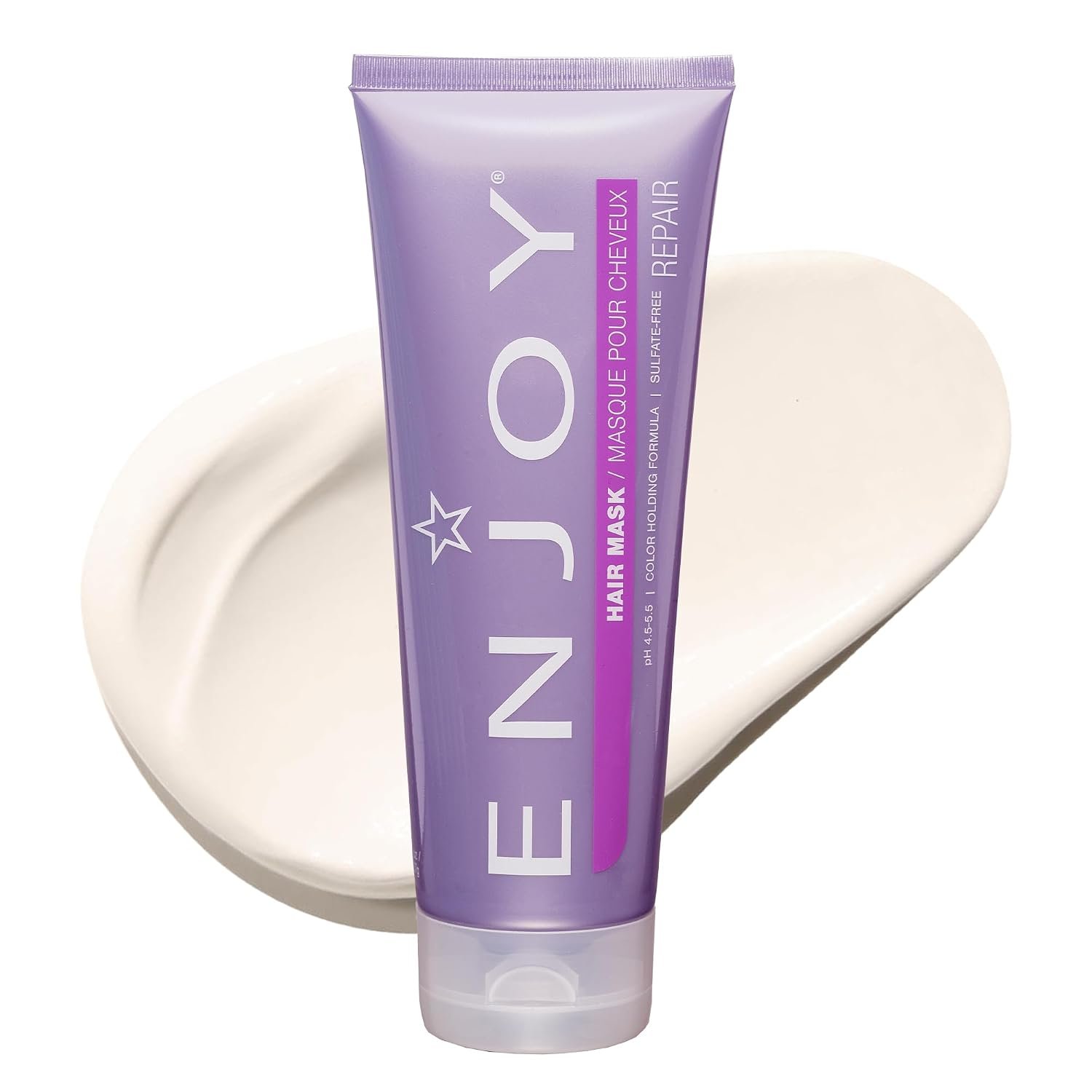 Enjoy Hair Mask, Intensive Deep Conditioning Treatment for Dry & Unruly Hair, Smoothing & Hydrating Repair with Keratin & Pea Protein, Weightless Formula, 8 Oz