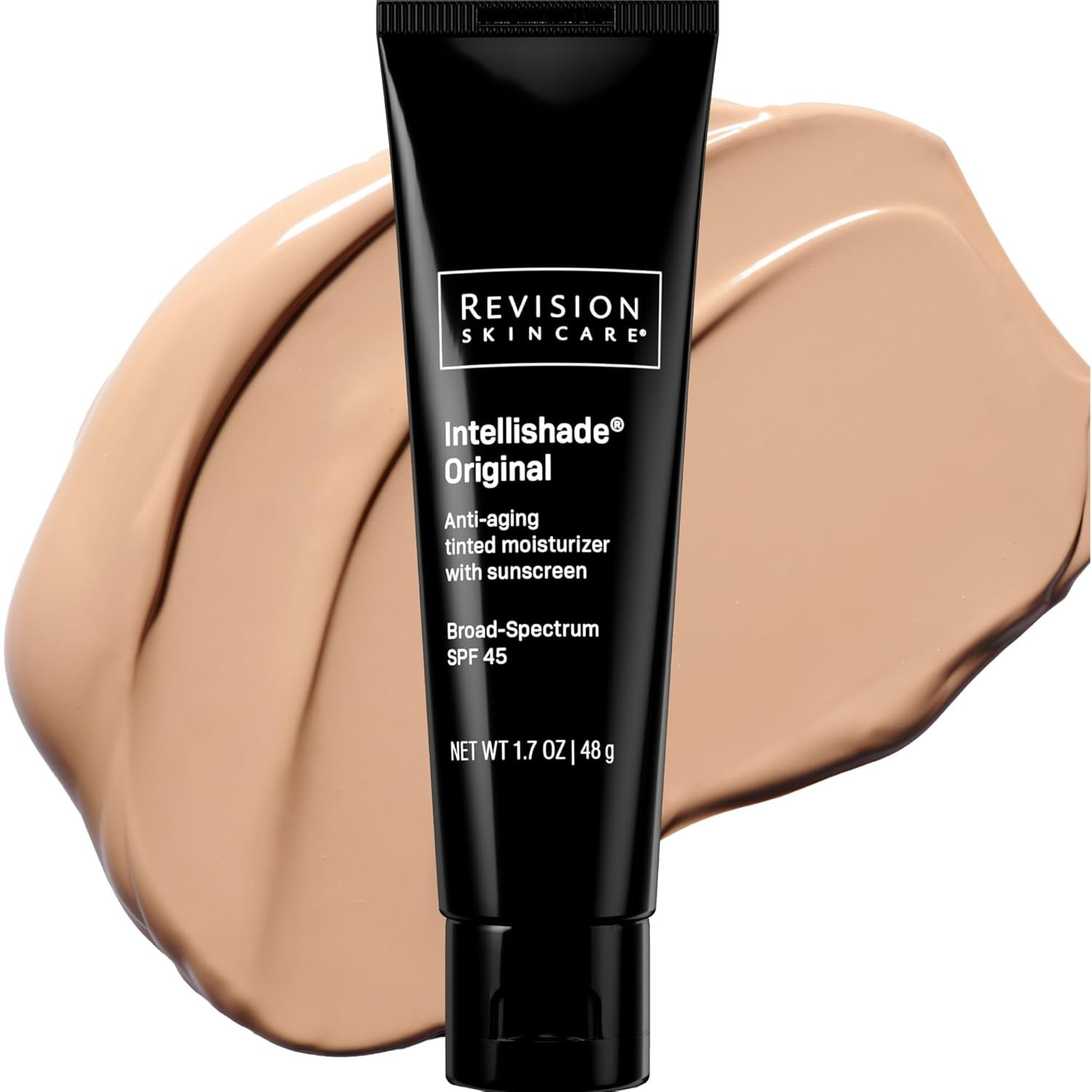 Revision Skincare Intellishade® Original SPF 45 Tinted Face Sunscreen | Tinted sunscreen with SPF 45, Vitamin C, and peptides that protects from UVA/UVB, hydrates, brightens, and smooths skin.