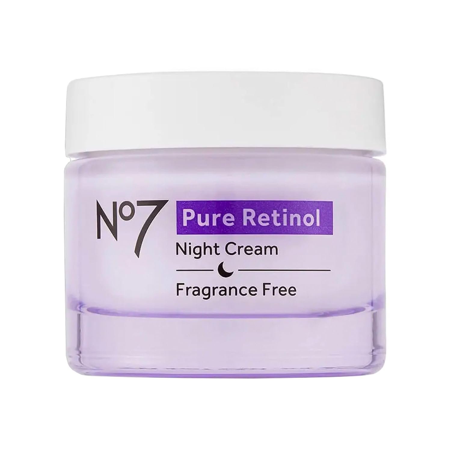 No7 Pure Retinol Night Cream, 1.69 Fl Oz | Collagen-Boosting Formula, Visibly Smooths, Plumps & Firms, Dermatologist-Approved, Fragrance-Free
