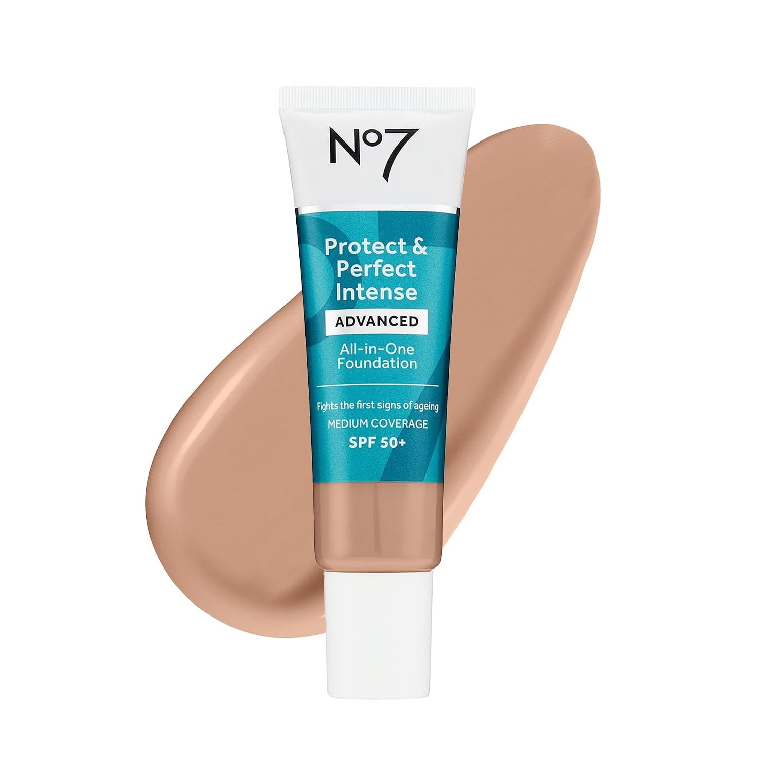 No7 Protect & Perfect Advanced All in One Foundation – Cool Beige – Age Defying Foundation Makeup with SPF 50 – Makeup Base Cream Helps to Reduces Redness & Blurs Visible Pores (30ml)